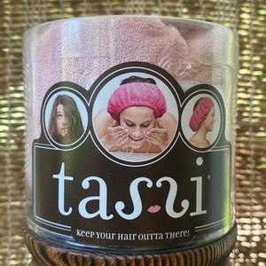 New TASSI Pink original Large size Hair Holder Head Wrap Stretch Terry Cloth